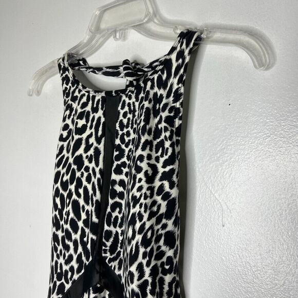 Carmen Marc Valvo Women's Leopard Print Cut-Out One-Piece Swimsuit Size 6 Trendy - Picture 2 of 11